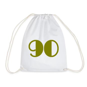 90. 90 ANS. 90e ANNIVERSAIRE. ANNIVERSAIRE 90 ANS. - Sac de sport léger - blanc - Devant