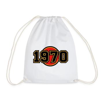 Logo rétro de l’année de naissance de 1970 - Sac de sport léger - blanc - Devant