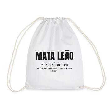 Mata Leão — Die Löwenjägerin | Echtes Jiu-Jitsu - Turnbeutel - Weiß - Vorne