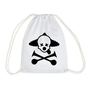 totenkopf clown - Turnbeutel - Weiß - Vorne