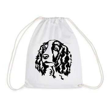 Tête d'épagneul Springer gallois - Sac de sport léger - blanc - Devant