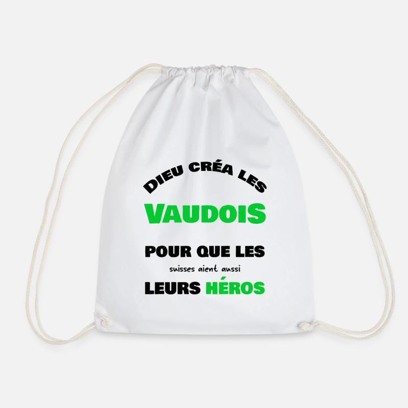 Dieu créa les Vaudois - Sac de sport léger - blanc