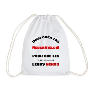 Dieu créa a Neuchâtelois - Sac de sport léger - blanc - Devant
