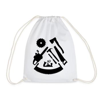Outil en bois - Sac de sport léger - blanc - Devant