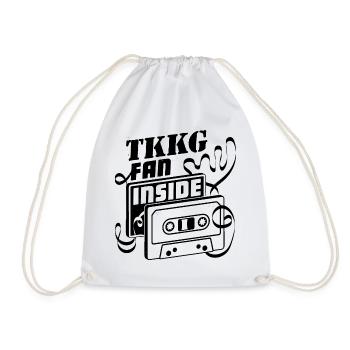 TKKG Fan Inside Kassette Hörspiel Schwarz - Turnbeutel - Weiß - Vorne