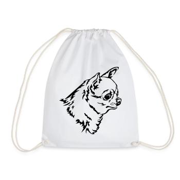Tête de Chihuahua - Sac de sport léger - blanc - Devant