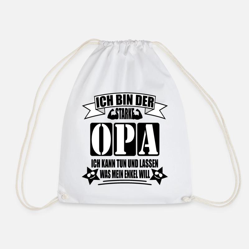 Ich bin der Starke Opa - Turnbeutel - Weiß