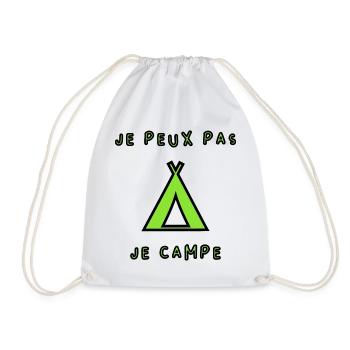 CAMPING. CAMPER. JE PEUX PAS. HUMOUR. VACANCES - Sac de sport léger - blanc - Devant