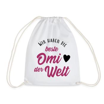 Wir haben die beste Omi der Welt - Turnbeutel - Weiß - Vorne