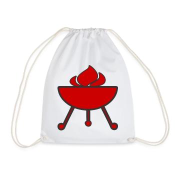 Feu de flammes de gril - Sac de sport léger - blanc - Devant