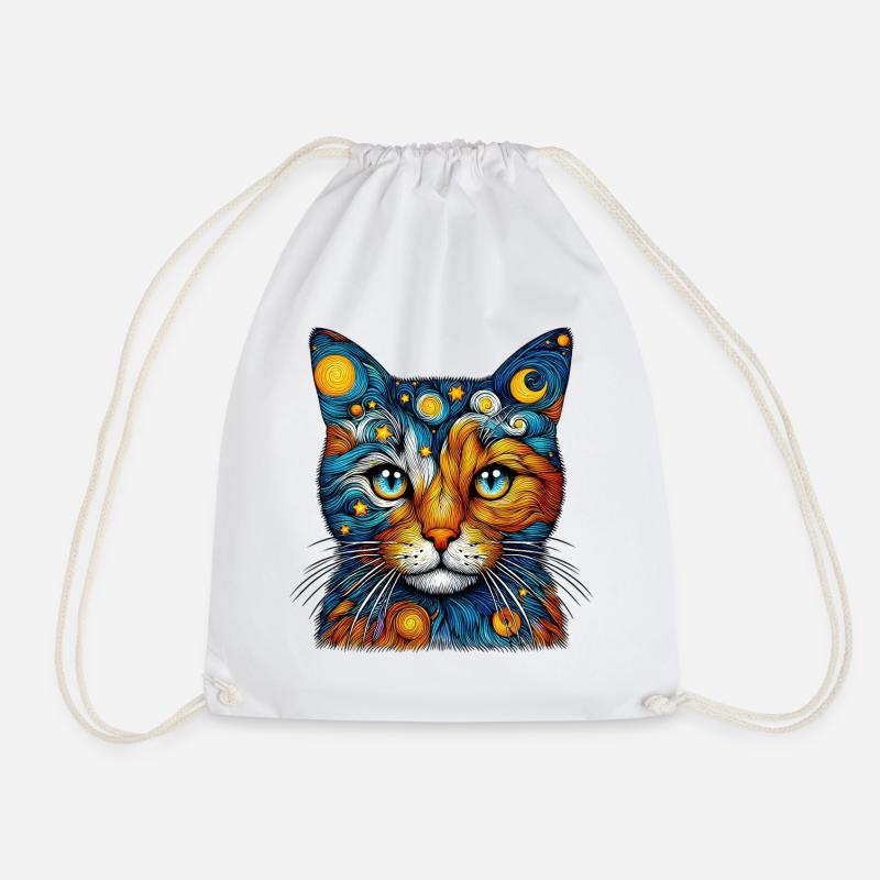 Katze - Turnbeutel - Weiß