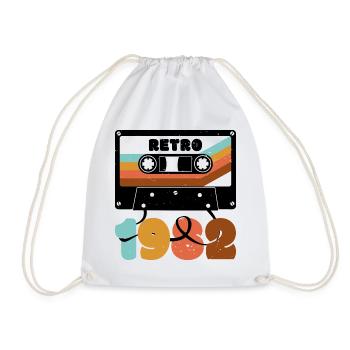 Rétro des années 1980 Boho Cassette T-Shirt Design - Sac de sport léger - blanc - Devant
