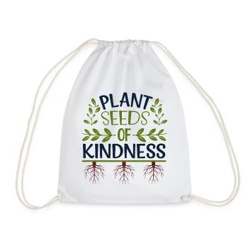 Plant Seeds of Kindness - Drawstring Bag - white - Front