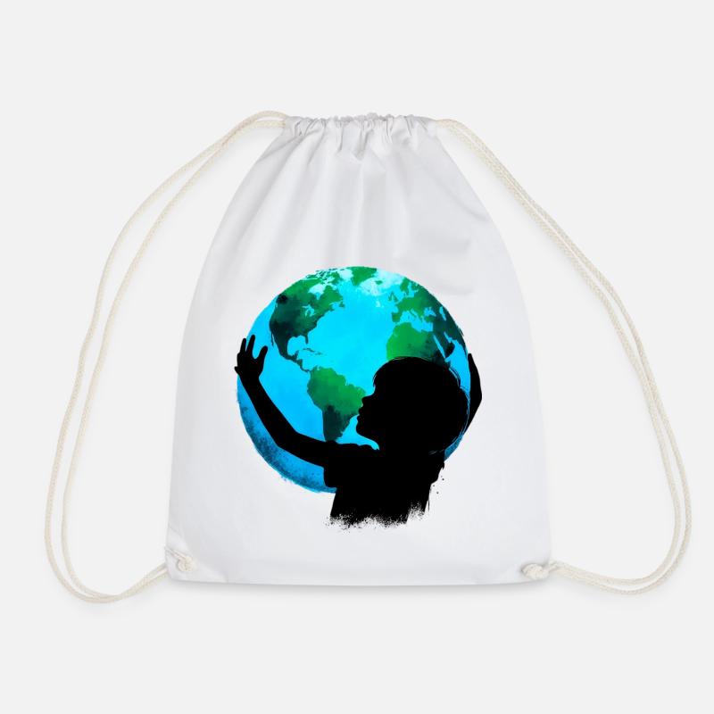 Planet Erde - Turnbeutel - Weiß