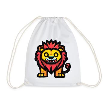 Lion Halloween Zombie - Drawstring Bag - white - Front