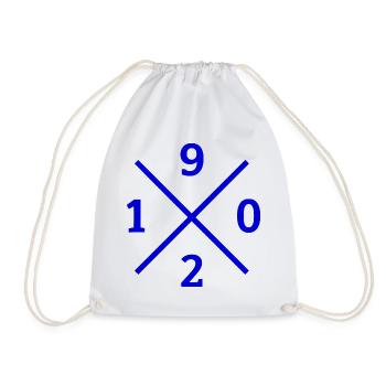 Sweat à capuche Duisburg 1902 – Véritable cœur de zèbre de la marque Pott - Sac de sport léger - blanc - Devant