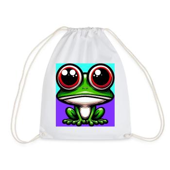 frog - Drawstring Bag - white - Front