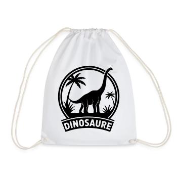 Dinosaur 4 - Drawstring Bag - white - Front
