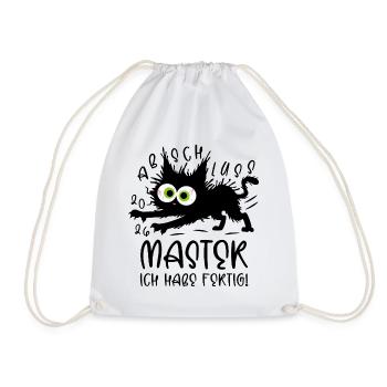 Master 2026 I'm done! - Cat - Drawstring Bag - white - Front