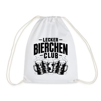Lecker Bierchen Club Fußball & Bier - Turnbeutel - Weiß - Vorne