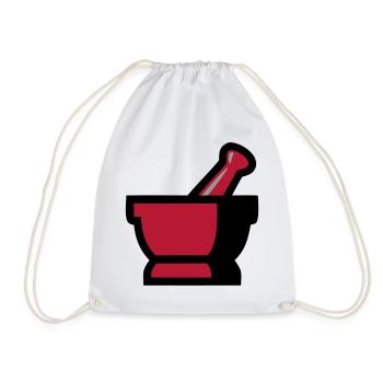 Mortier pilon épices Pharmacie de cuisine - Sac de sport léger - blanc - Devant