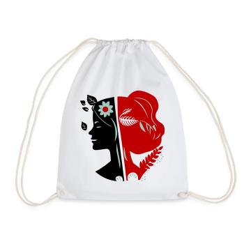 Visage de femme - Sac de sport léger - blanc - Devant