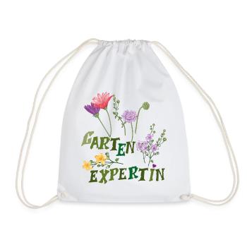 Gartenexpertin  - Turnbeutel - Weiß - Vorne
