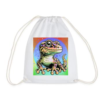 Gecko - Drawstring Bag - white - Front