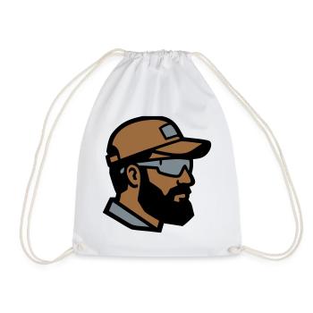 Craftsman Profile Logo - Drawstring Bag - white - Front
