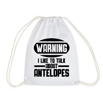 Antelope Funny Saying - Drawstring Bag - white - Front