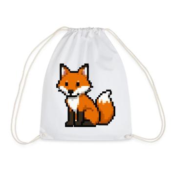 Pixel Fuchs - Turnbeutel - Weiß - Vorne
