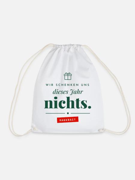 Wir schenken uns nichts Ragebait Weihnachten Paar - Turnbeutel - Weiß