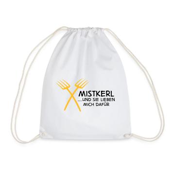 2541614 15142795 mistkerl - Drawstring Bag - white - Front