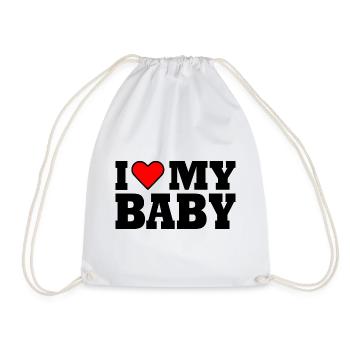 I love my baby - Sac de sport léger - blanc - Devant