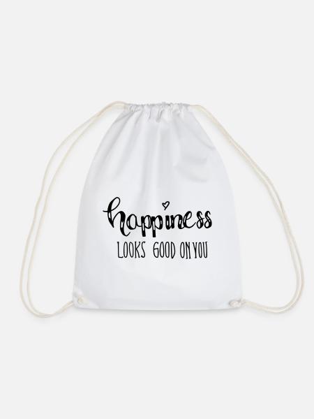 happiness looks good on you - Turnbeutel - Weiß