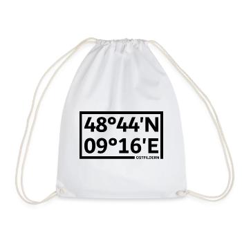 Ostfildern coordinates - Drawstring Bag - white - Front