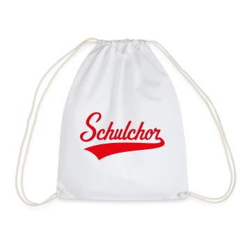 Schulchor (Chor / Musik / Schriftzug / Red) - Turnbeutel - Weiß - Vorne