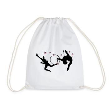 Gymnastique rythmique avec cerceaux - Sac de sport léger - blanc - Devant