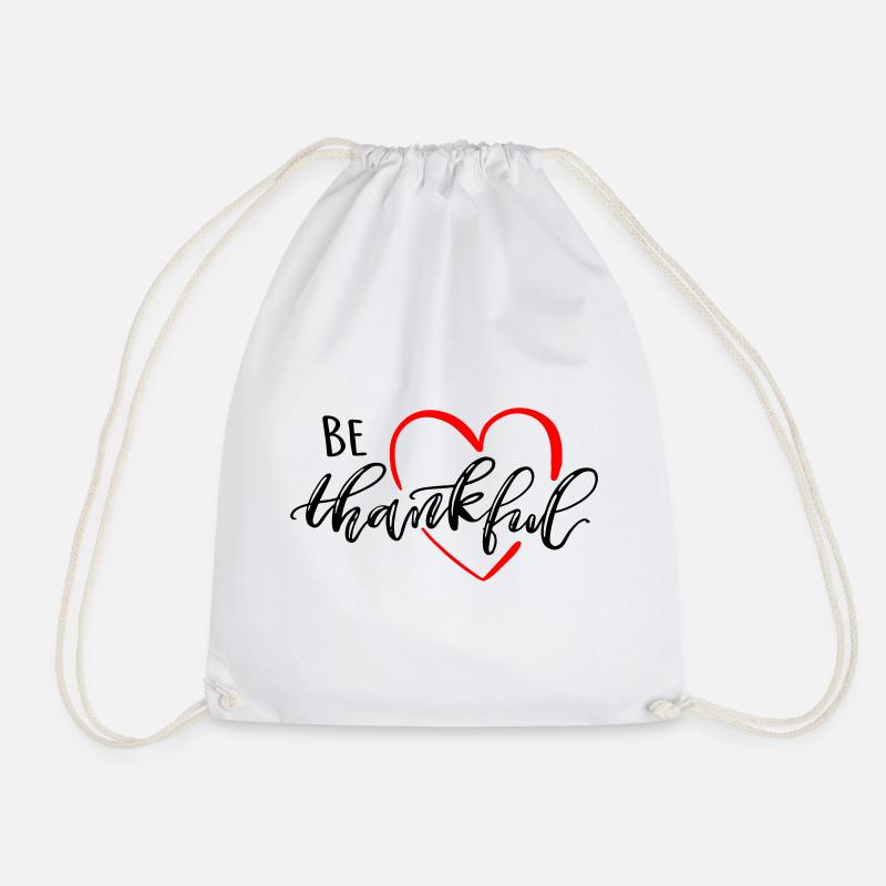 be thankful - Turnbeutel - Weiß