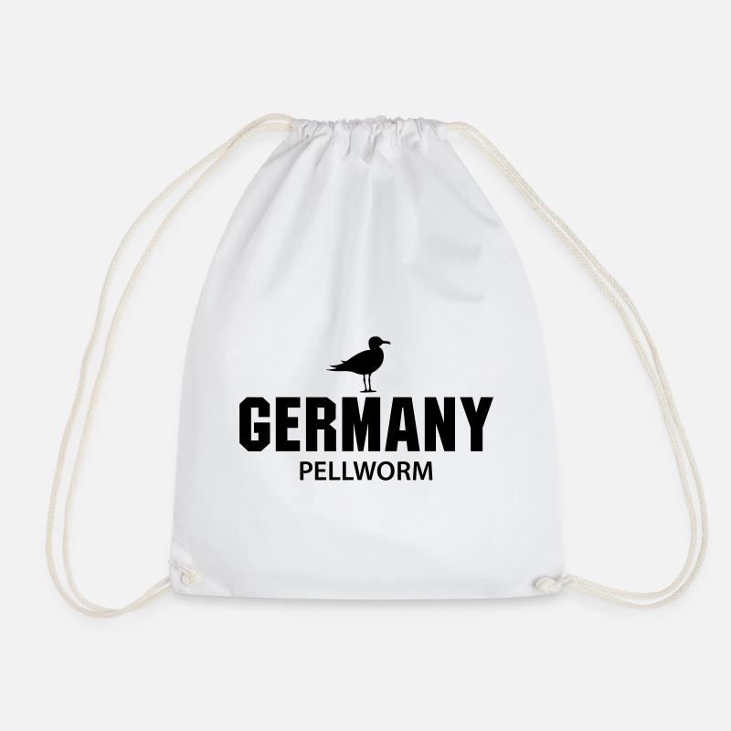 Pellworm GERMANY - Drawstring Bag - white