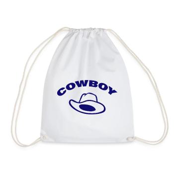 Cowboy - Drawstring Bag - white - Front
