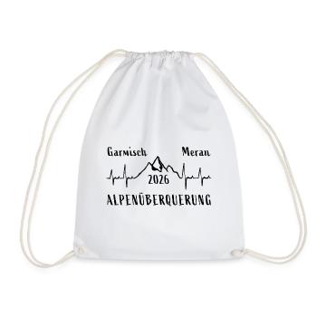 ALPENÜBERQUERUNG 2026 Oberstdorf Meran - Turnbeutel - Weiß - Vorne
