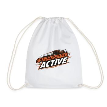 TruckPower Active Driving Logo - Drawstring Bag - white - Front