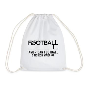 American Football Gridiron Warrior Design - Drawstring Bag - white - Front