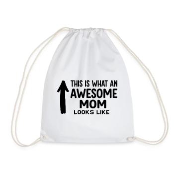 So Sieht Eine Tolle Mutter Aus Mama Geschenk - Turnbeutel - Weiß - Vorne