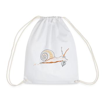 Schnecke  - Turnbeutel - Weiß - Vorne