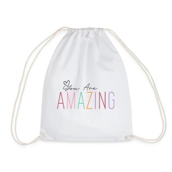 You Are Amazing! Personalisierbar - Turnbeutel - Weiß - Vorne