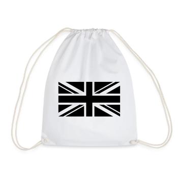 England flag plain - Drawstring Bag - white - Front