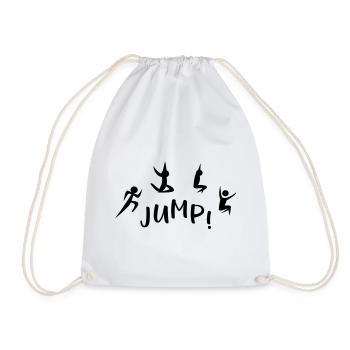long jump - Drawstring Bag - white - Front