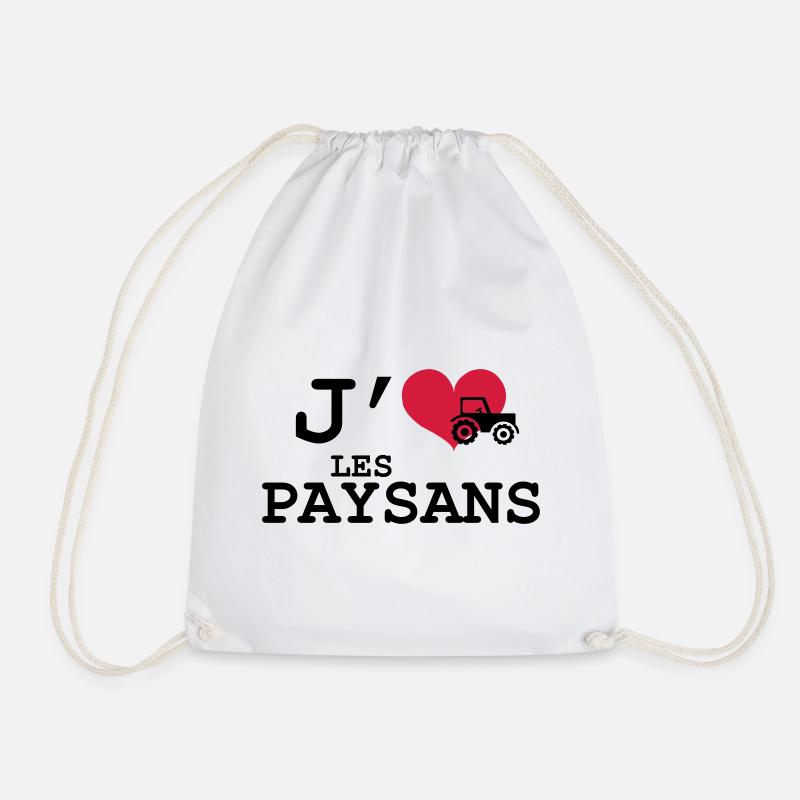 J'aime les Paysans - Sac de sport léger - blanc